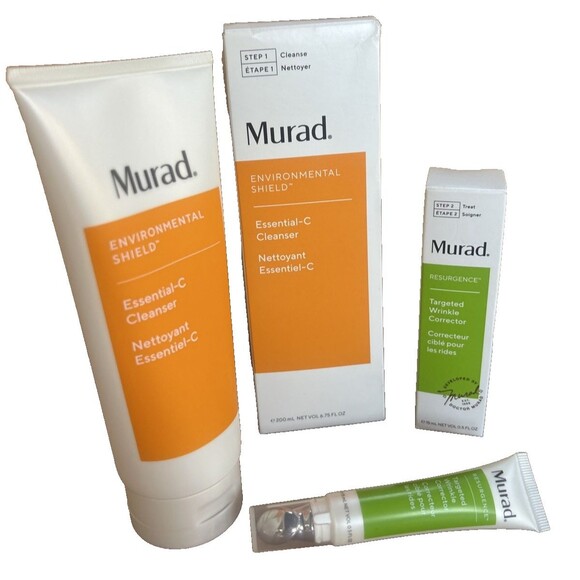 Murad Bundle Resurgence Targeted Wrinkle Corrector & Essential C Cleanser NEW - Picture 1 of 7